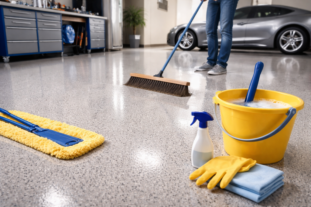 cleaning tools to help maintain concrete coatings in sarasota